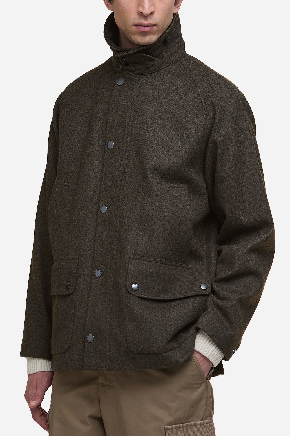 Barbour Modified Bedale Wool Jacket (Olive)