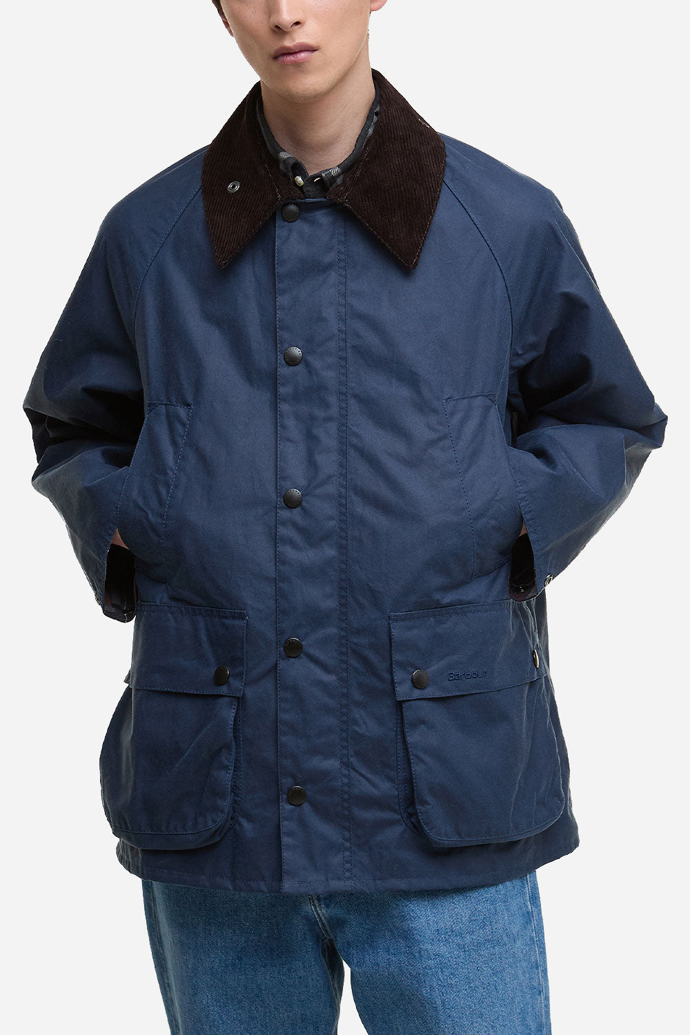 Barbour OS Bedale Wax Veste (cobalt lavé)