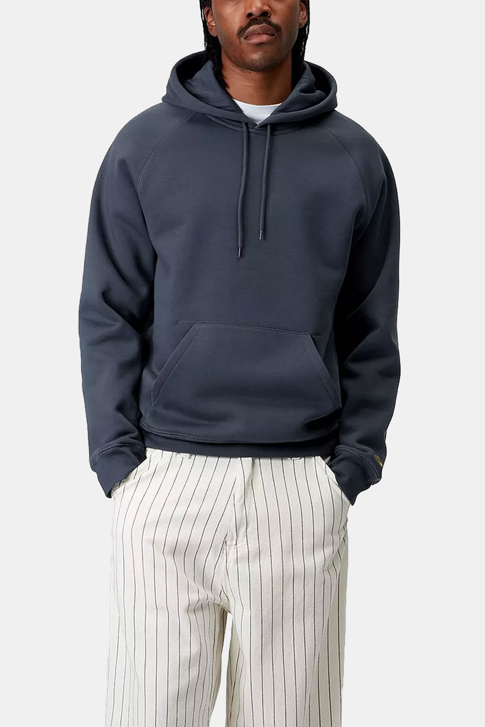Carhartt Wip Wip Cooded Chase Sweat (bleu sombre / or)
