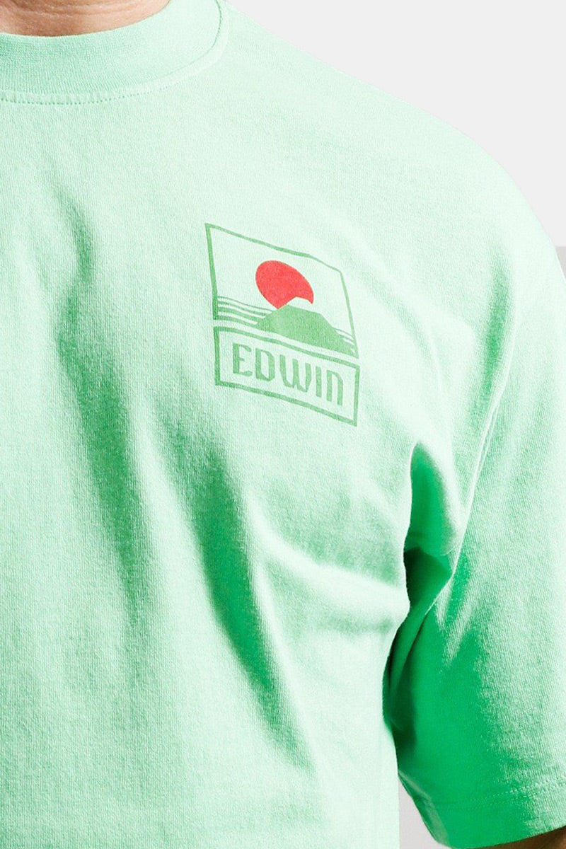 Edwin Sunset sur le t-shirt MT Fuji (Summer Green)