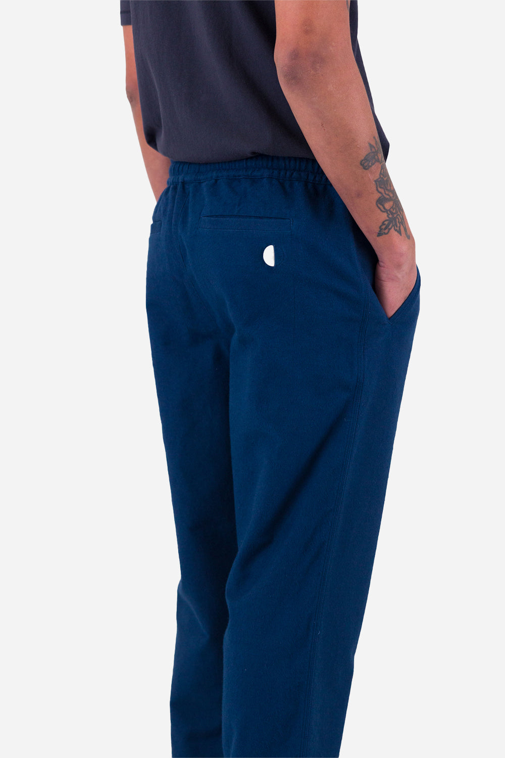 Pantalon d'assemblage de drawcord folk (encre Blue Moleskin)