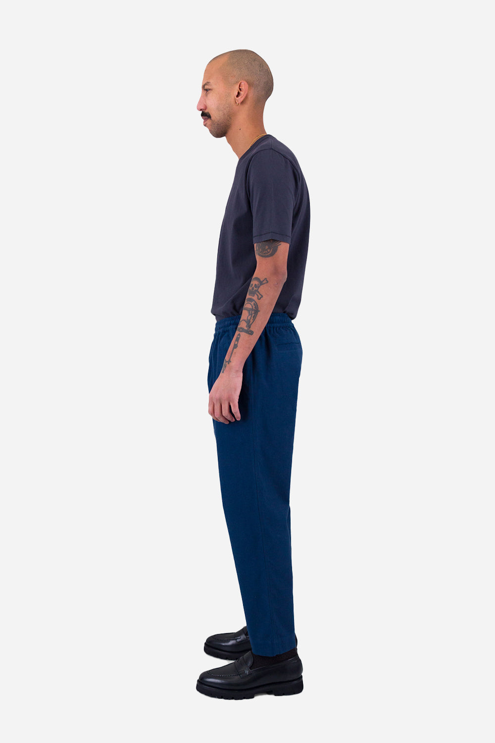 Pantalon d'assemblage de drawcord folk (encre Blue Moleskin)