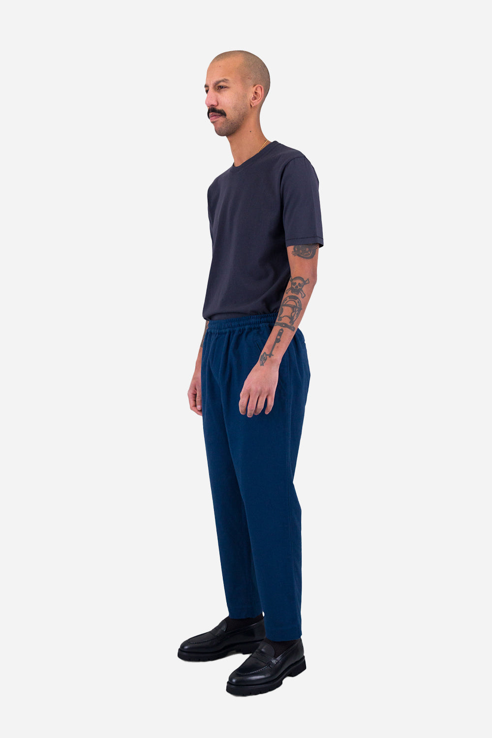 Pantalon d'assemblage de drawcord folk (encre Blue Moleskin)
