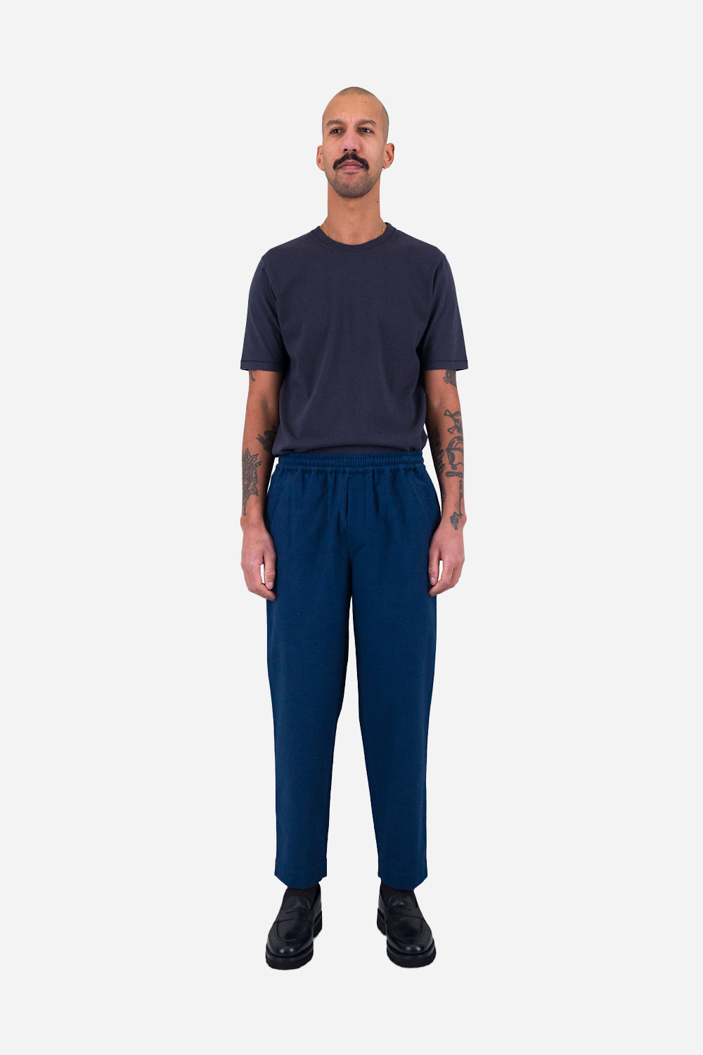 Pantalon d'assemblage de drawcord folk (encre Blue Moleskin)