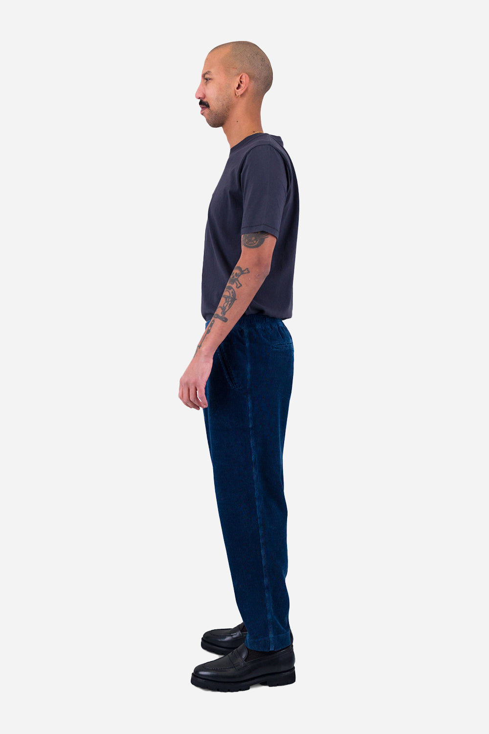 Pantalon d'assemblage de drawcord folk (cordon indigo lavé)