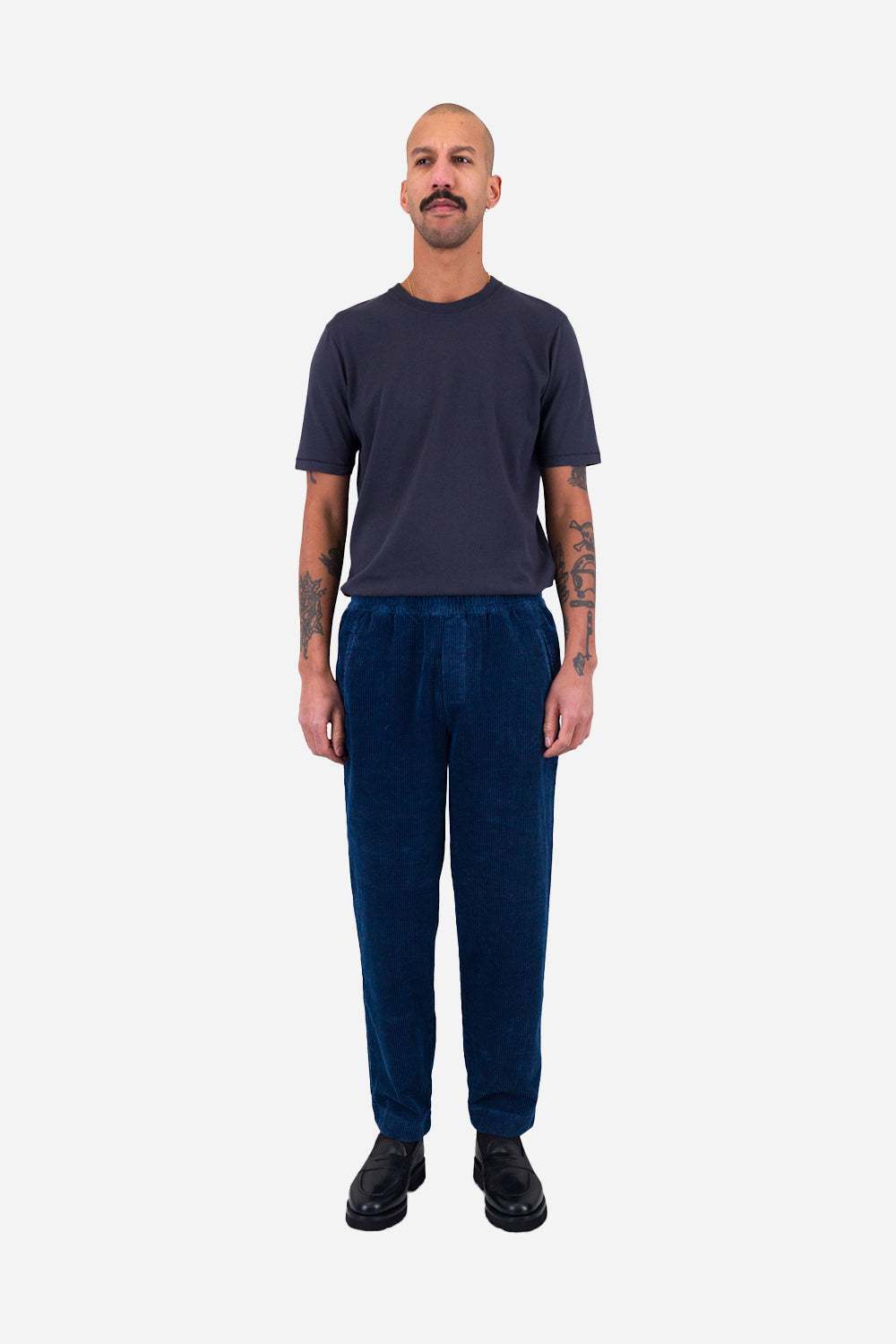 Pantalon d'assemblage de drawcord folk (cordon indigo lavé)