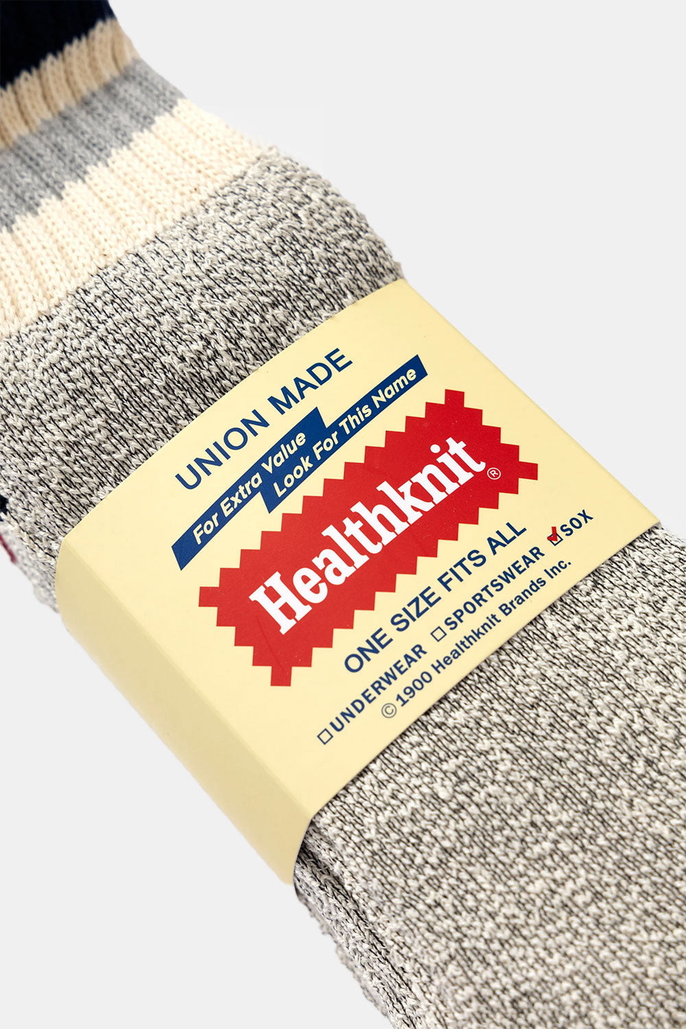 Healthknit 3 Pack Stripe Crew Socks (Grey Multi)