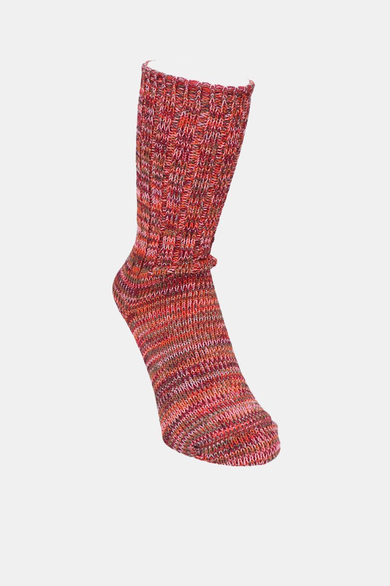 Anonymous Ism 5 Colour Mix Crew Socks (Bordeaux) | Socks