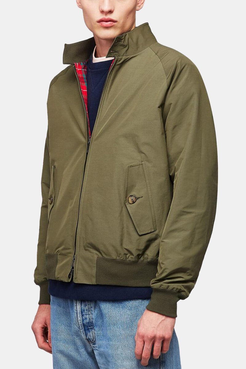 Baracuta G9 Classic Cotton-Blend Harrington Jacket (Army Green) | Jackets