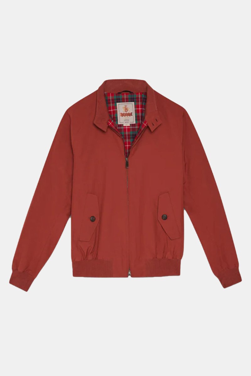 Baracuta G9 Classic Cotton-Blend Harrington Jacket (Brick Red) | Jackets