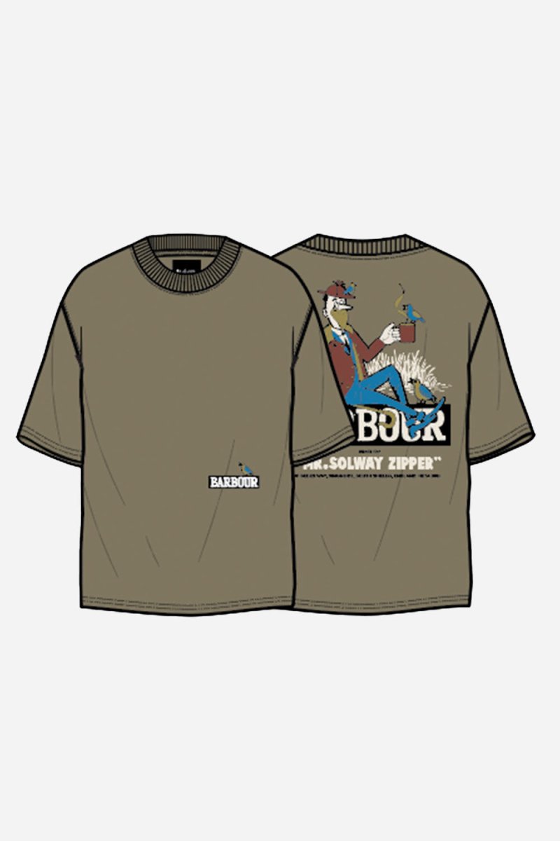 Barbour Campbell OS Graphic T-Shirt (British Khaki) | T-Shirts