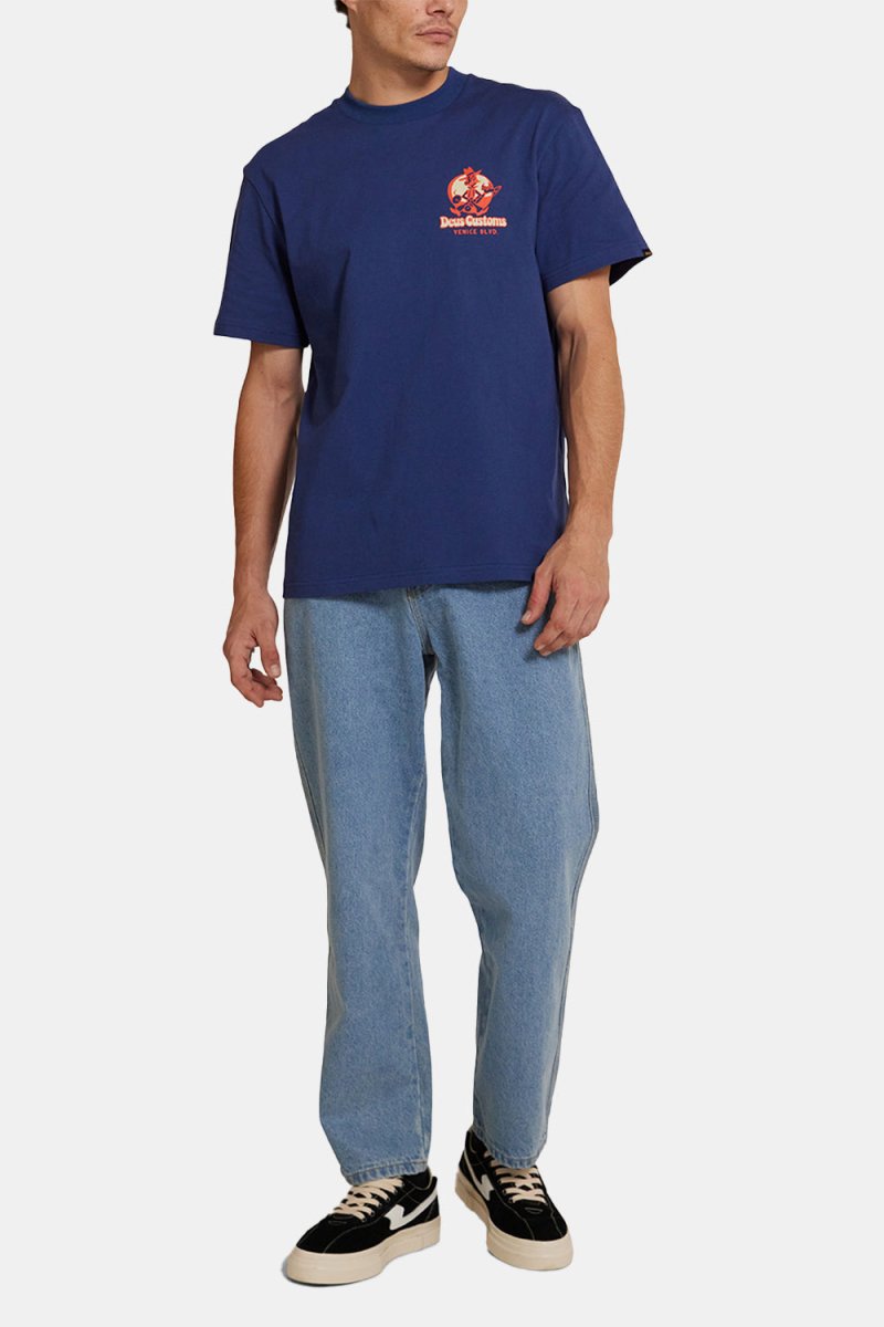 Deus Gaucho Tee Organic Cotton T-Shirt (Mechanic Blue) | T-Shirts