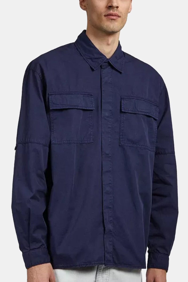 Edwin Ability Shirt Long Sleeve (Maritime Blue) | Shirts