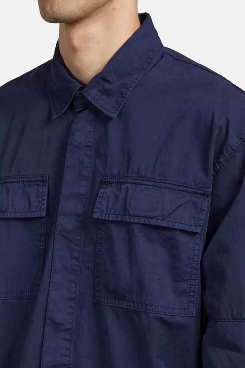 Edwin Ability Shirt Long Sleeve (Maritime Blue) | Shirts