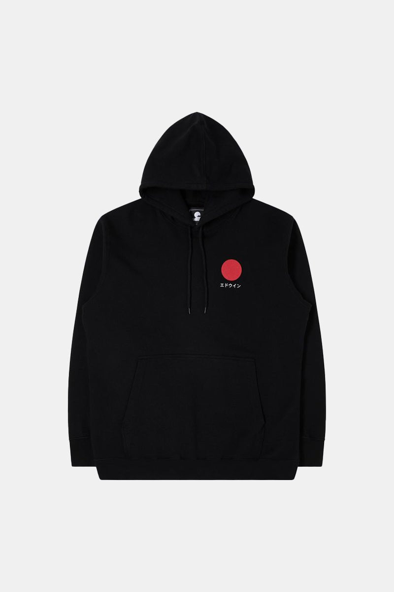 Edwin Japanese Sun Hooded Sweatshirt (Black) | Sweaters