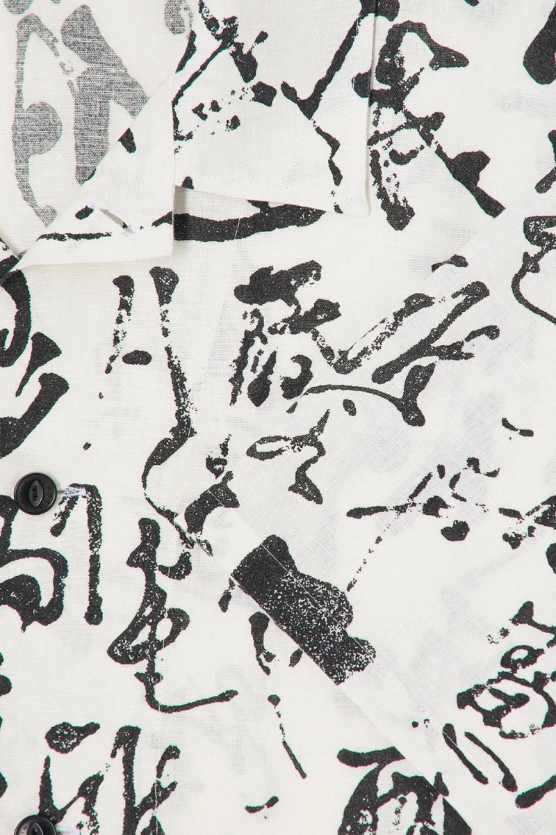 Edwin Private Letter Short Sleeve Shirt (Ecru) | Shirts