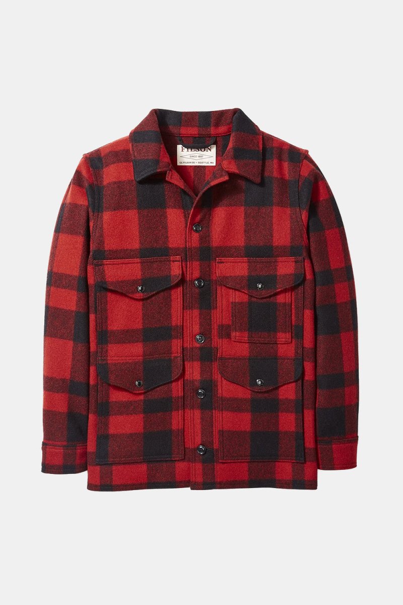 Filson Mackinaw Wool Cruiser Jacket (Red/Black Plaid) | Jackets