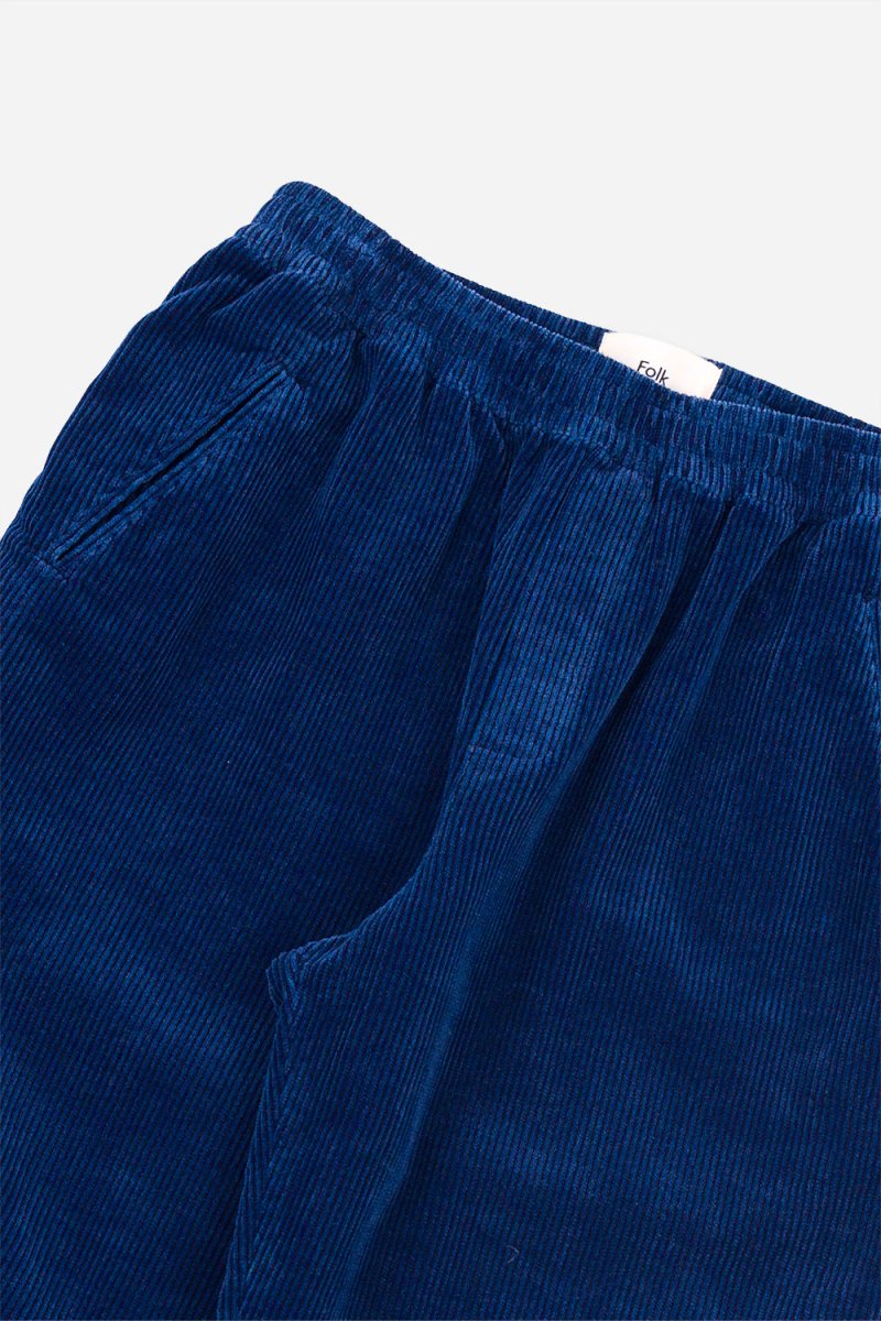 Folk Drawcord Assembly Pant (Washed Indigo Cord) | Trousers