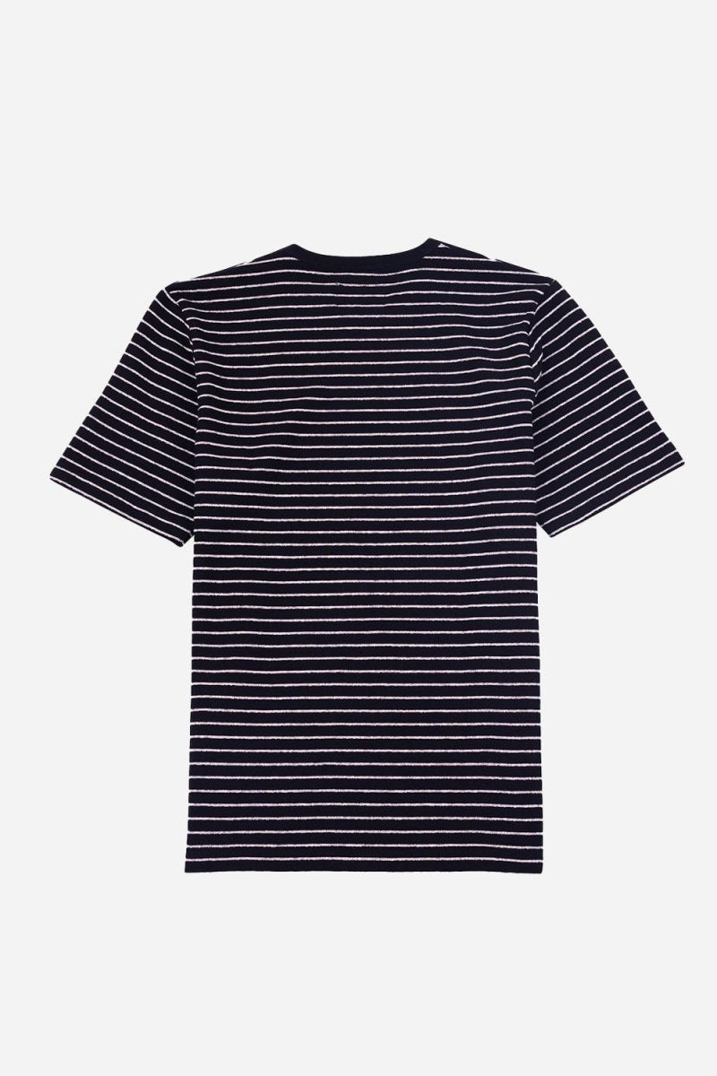Folk Textured Stripe T-Shirt (Black/Ecru) | Shirts