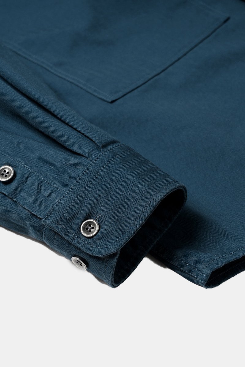 Frizmworks HBT Carpenter Pocket Work Shirt Jacket (Vintage Blue) | Shirts