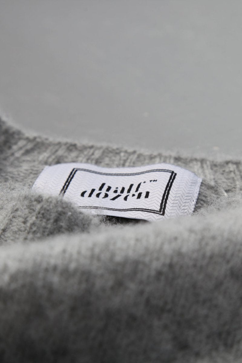 Half Dozen Super-Soft Double Brushed Crew Neck Knitted Jumper (Silver) | Knitwear