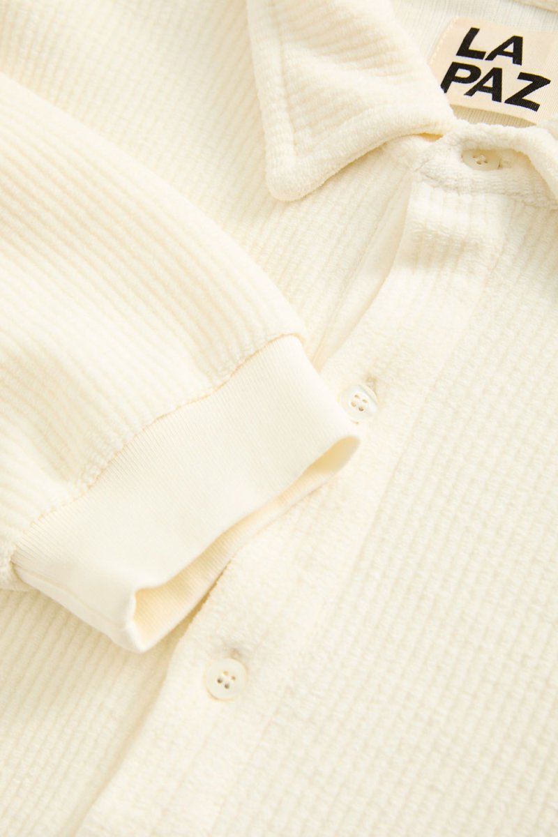 La Paz Mesquita Ribbed Polo Shirt (Off White) | Polo Shirts