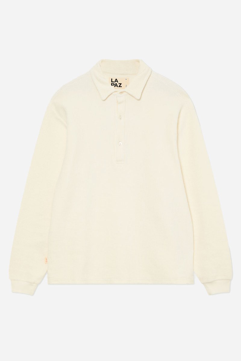 La Paz Mesquita Ribbed Polo Shirt (Off White) | Polo Shirts
