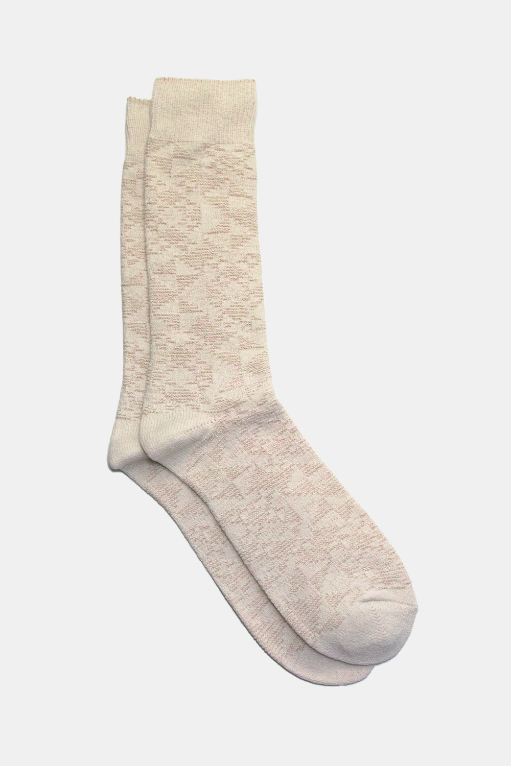 Anonymous Ism Quilt Knit Crew Socks (Off White)