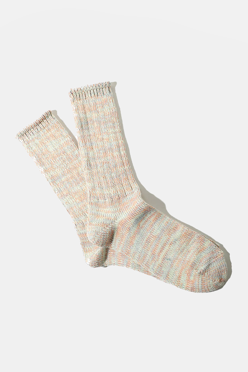 Anonymous Ism 5 Colour Mix Ribbed Crew Socks (Natural)
