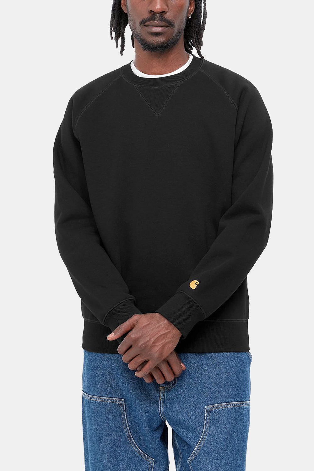 Carhartt WIP Chase Heavy Sweatshirt (Noir &amp;amp; Or)
