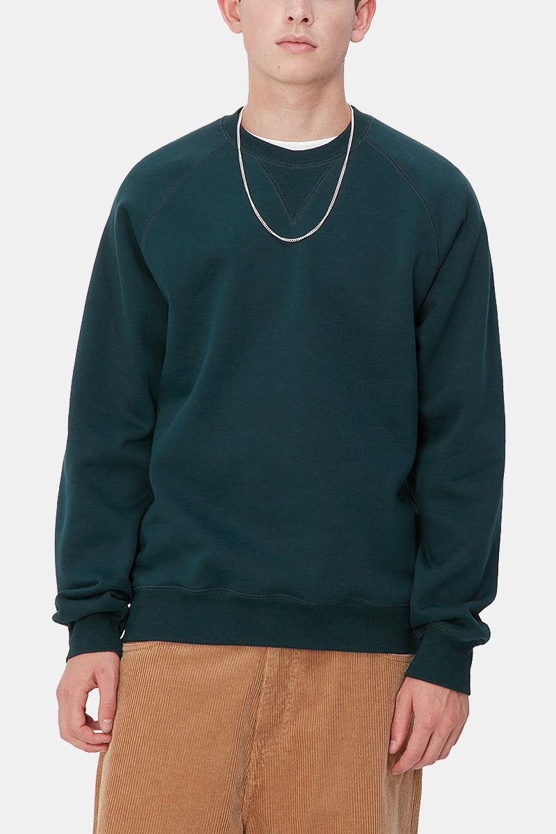 Sweat-shirt Carhartt Wip Chase (bleu de canard / or)