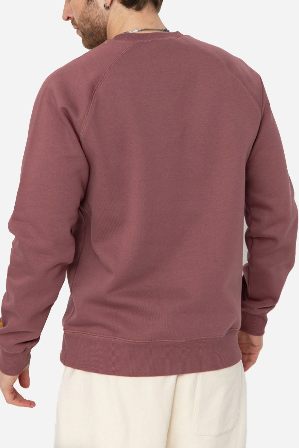 Sweat-shirt Carhartt Wip Chase (rose sombre / or)