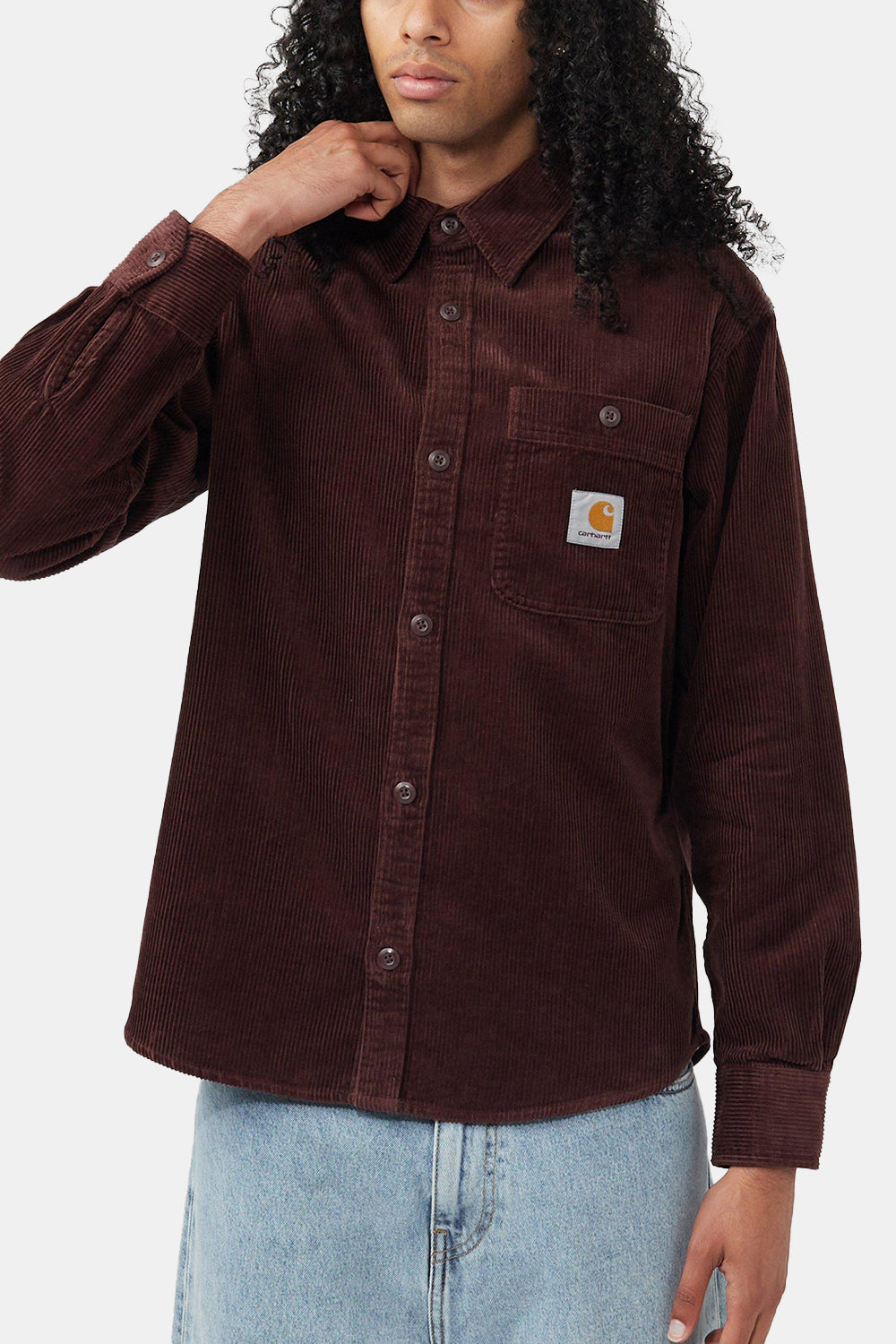 Carhartt WIP Long Sleeve Madison Fine Cord Shirt (Yucca Green)