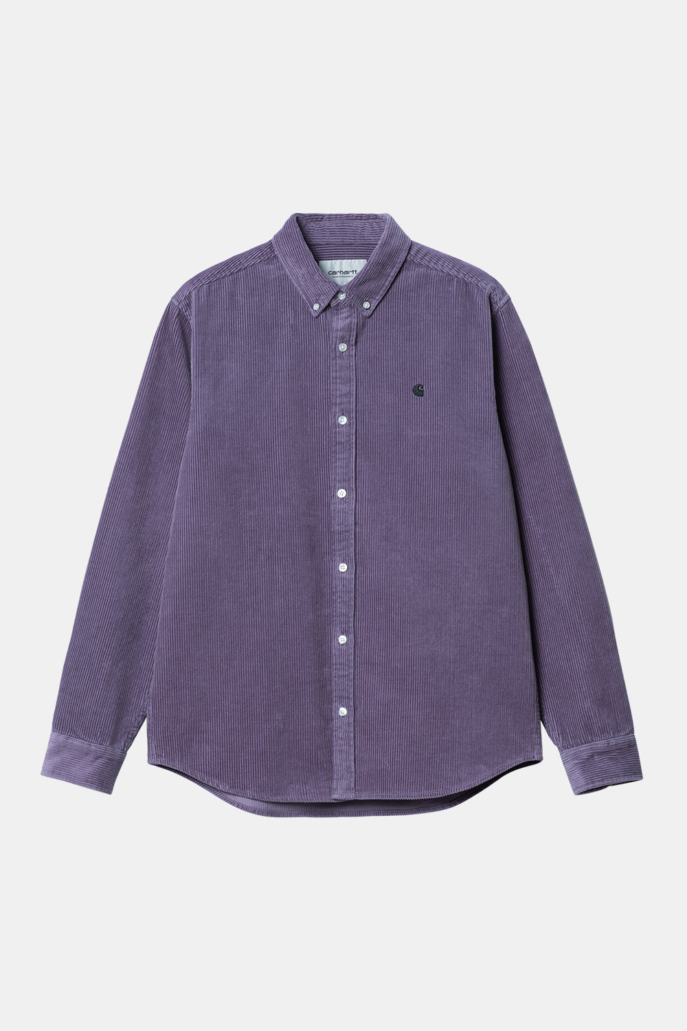 Carhartt WIP Madison Cord Long Sleeve Shirt (Glassy Purple/Black)