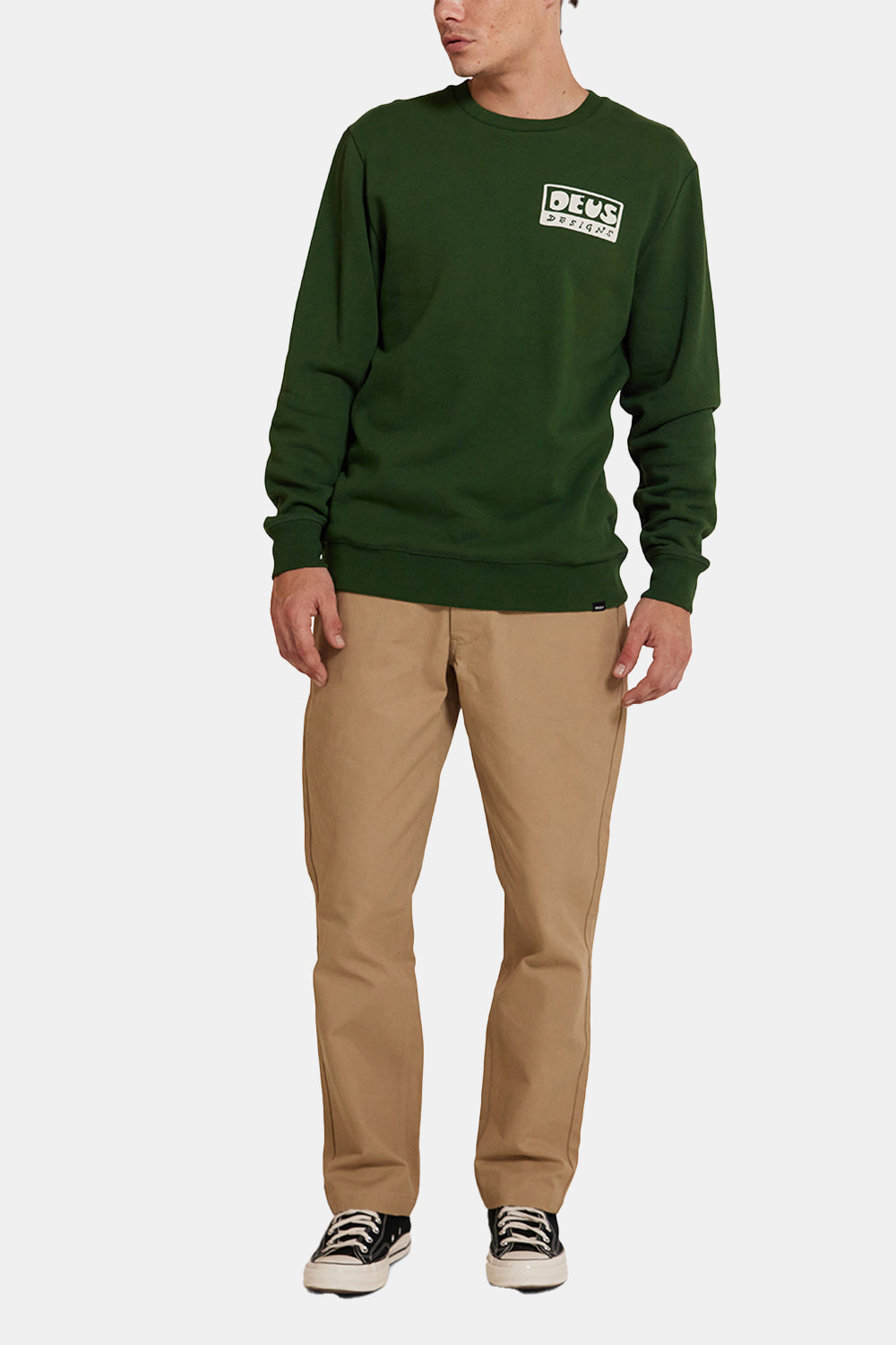 Deus ravi de vous voir Crew Sweatshirt (Hillside Green)