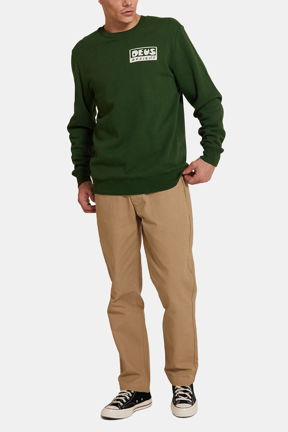 Deus ravi de vous voir Crew Sweatshirt (Hillside Green)