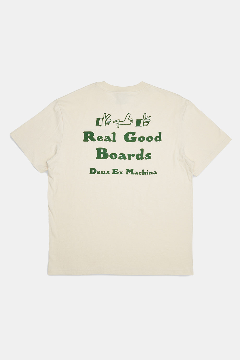 T-shirt en coton recyclé de Deus Real Good Tee (blanc sale)