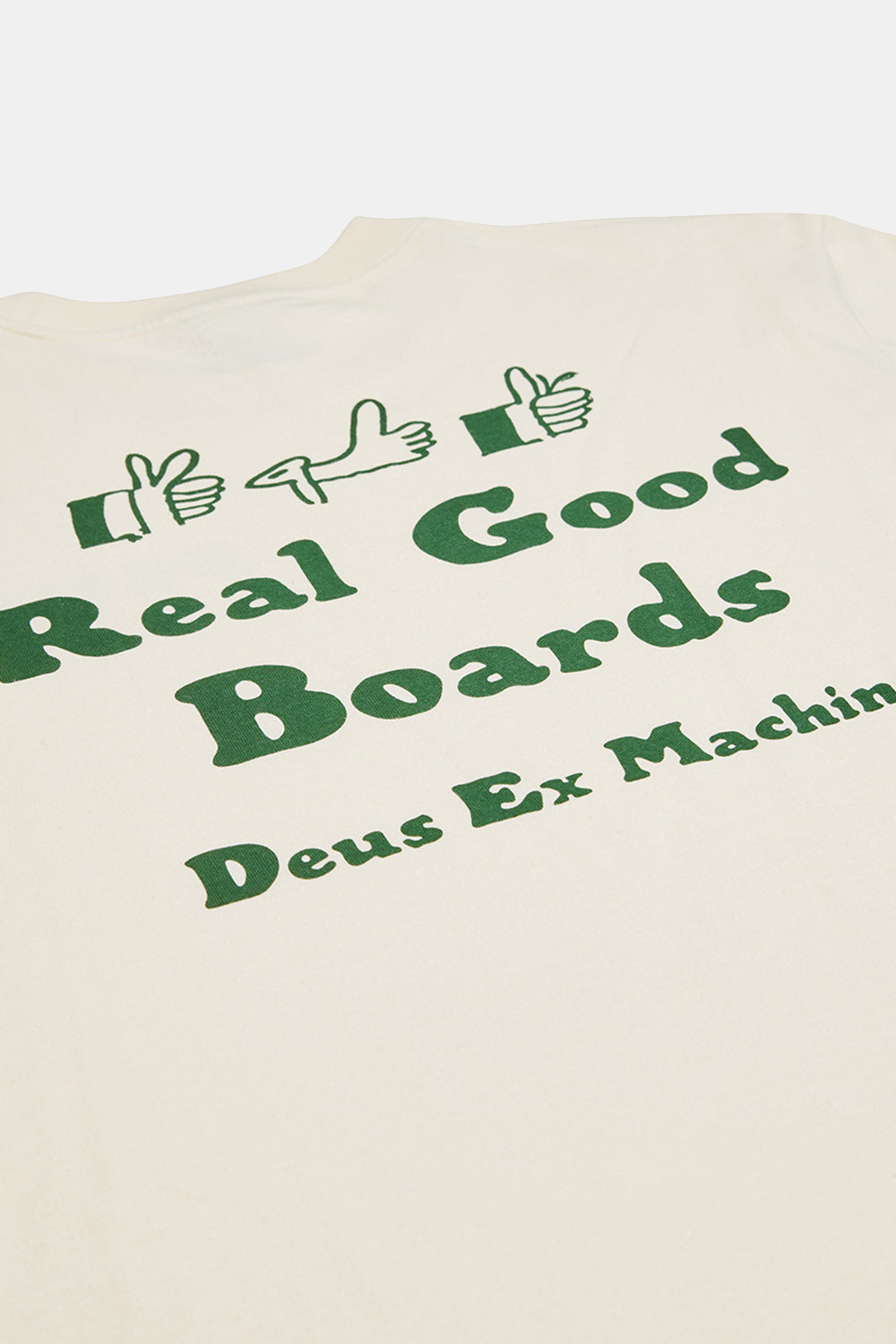 T-shirt en coton recyclé de Deus Real Good Tee (blanc sale)