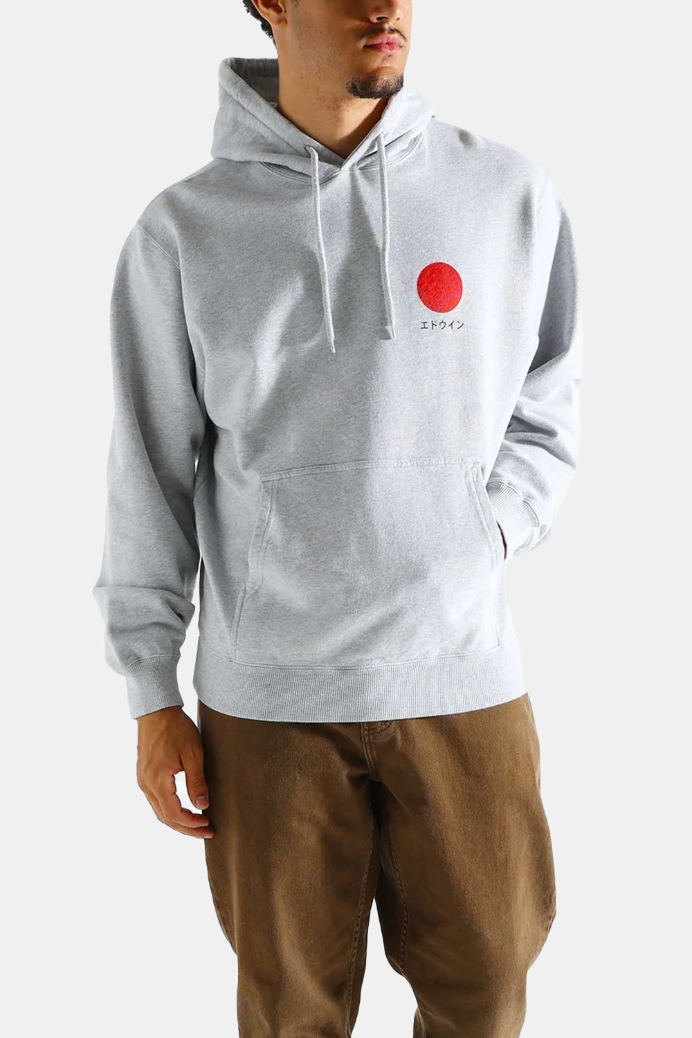 Sweat à capuche japonais Edwin (Grey Marl)