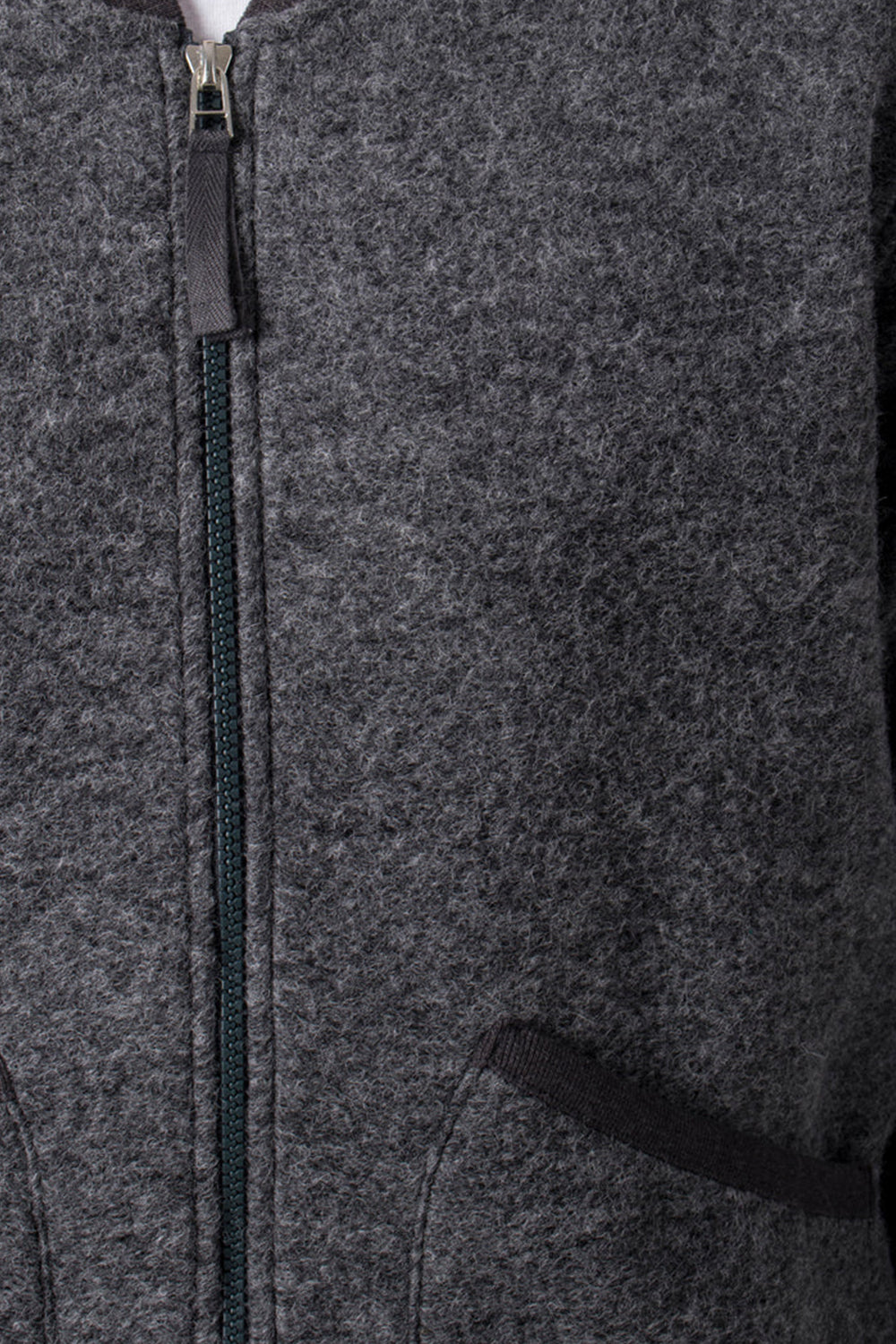 Universal Works Fleece Zip Bomber Jacket (Grey Marl)