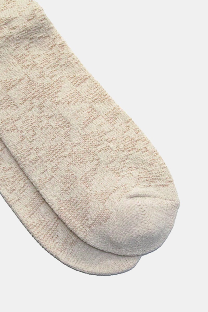 Anonymous Ism Quilt Knit Crew Socks (Off White) | Socks