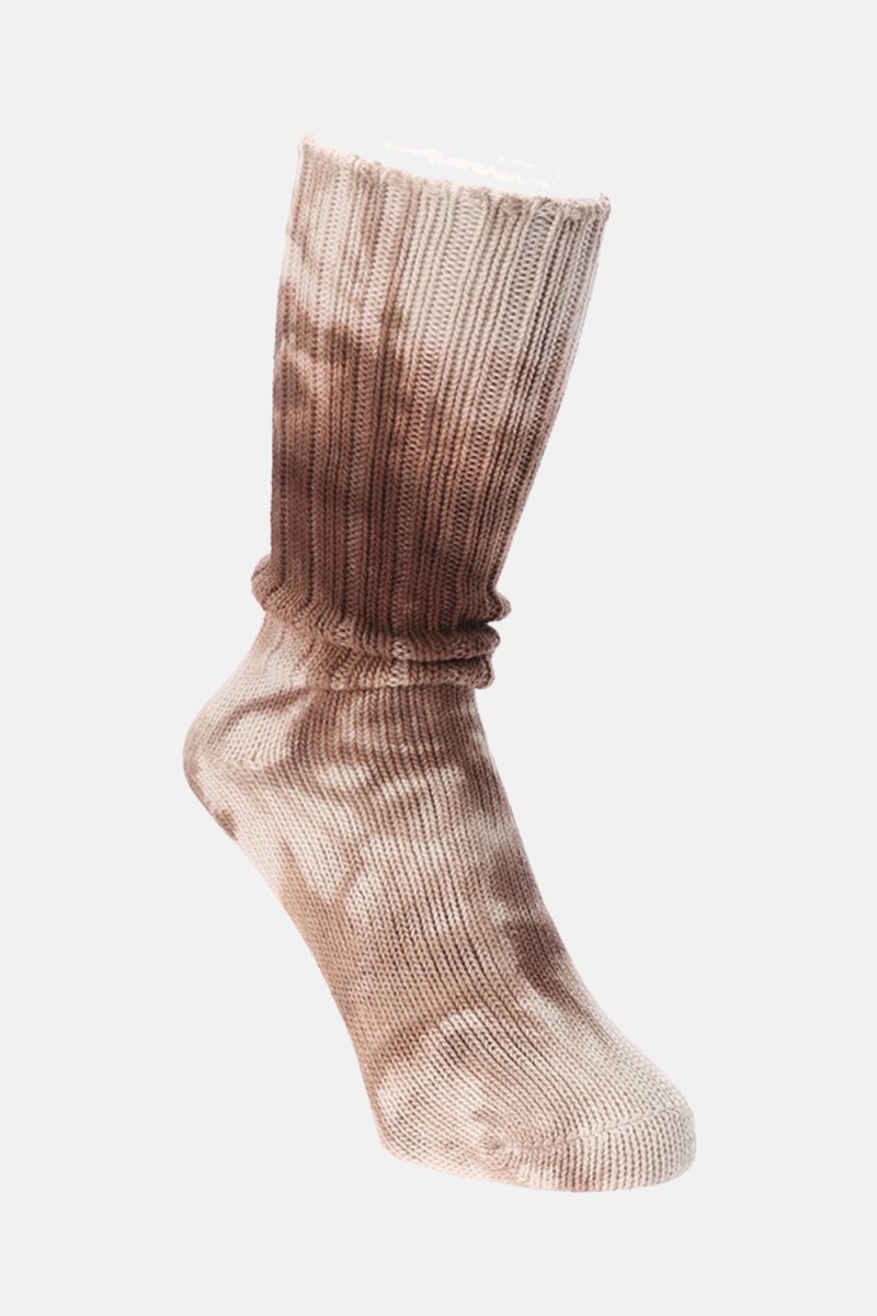 Anonymous Ism Uneven Dye Crew Socks (Brown) | Socks