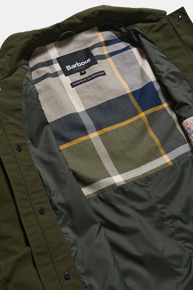 Barbour Cambridge Mac Jacket (Olive/Forest Mist) | Jackets