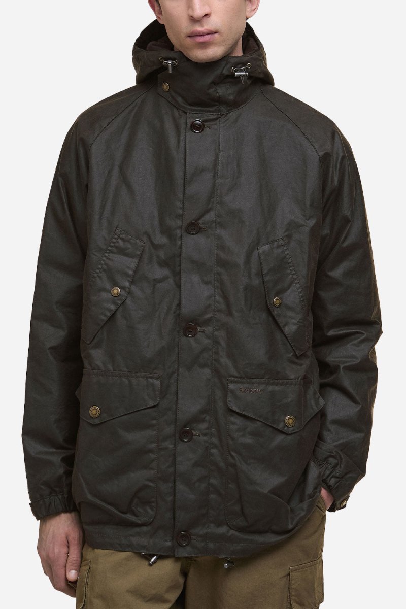Barbour Re - engineered Endurance Mountain Wax Parka (Olive) | Jackets