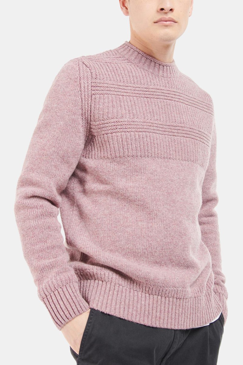 Barbour White Label Amherst Crew Sweatshirt (Pink Cinder) | Sweaters