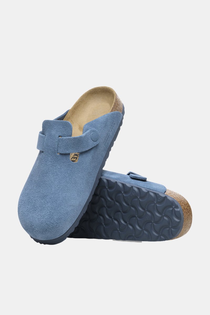Birkenstock Boston BS Suede Leather (Elemental Blue) | Sandals