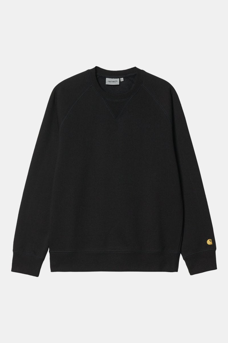 Carhartt WIP Chase Sweatshirt (Black/Gold) | Sweaters