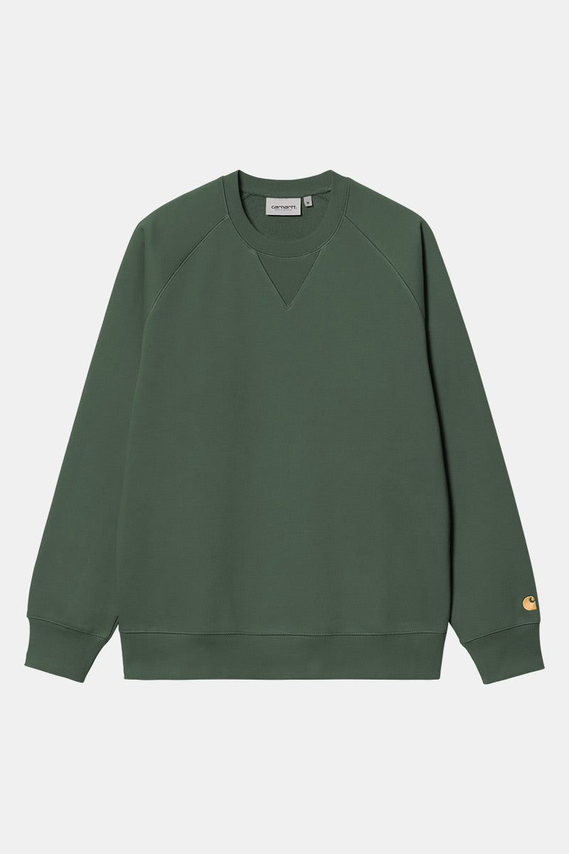 Carhartt WIP Chase Sweatshirt (Sycamore Tree/Gold) | Sweaters