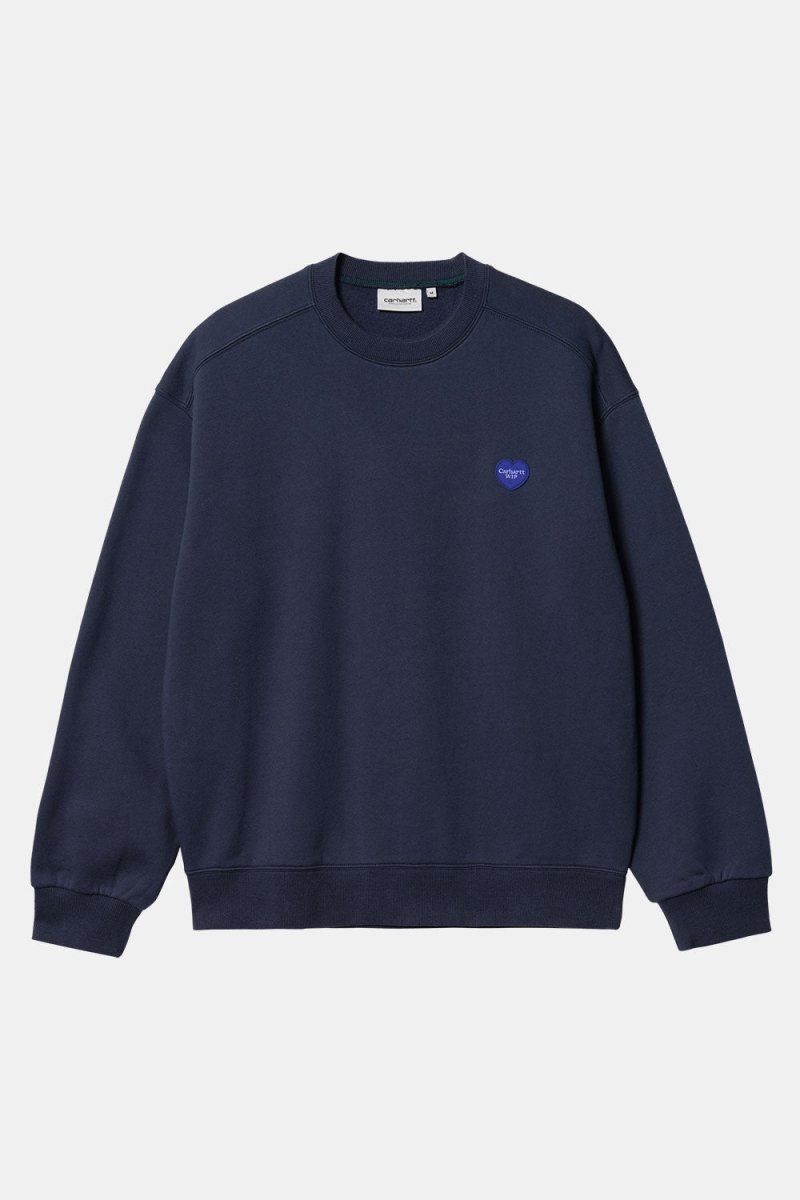 Carhartt WIP Heart Patch Sweat (Blue) | Sweaters