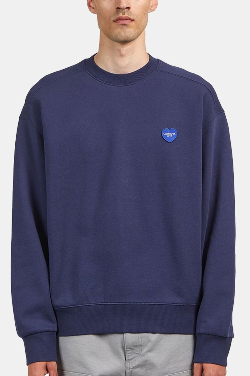 Carhartt WIP Heart Patch Sweat (Blue) | Sweaters